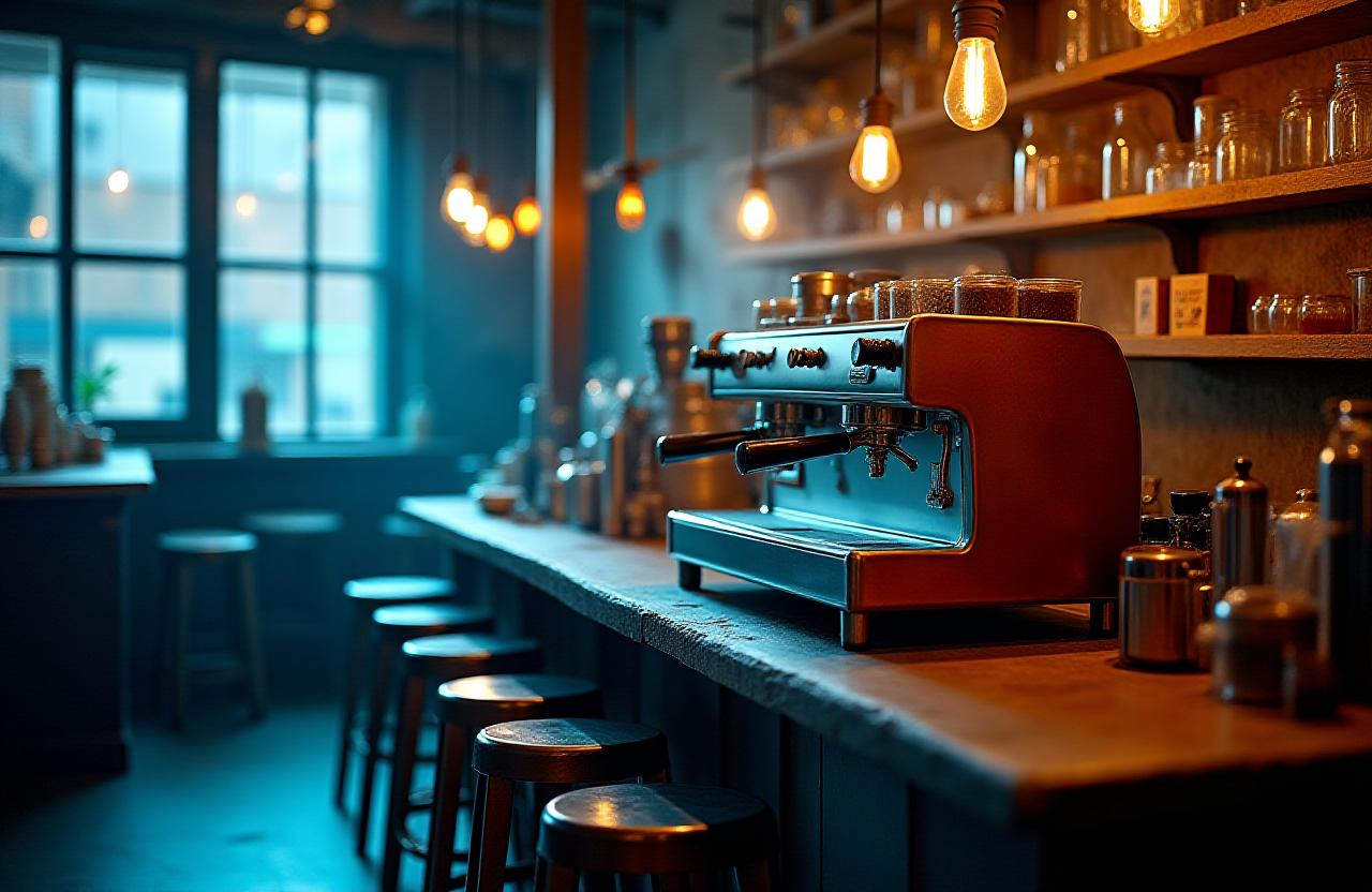 Atmosfera interna di RivoliCaffé con macchine per espresso industriali