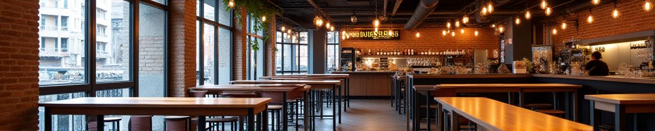 Interno del caffè Rivoli con dettagli in ferro e legno