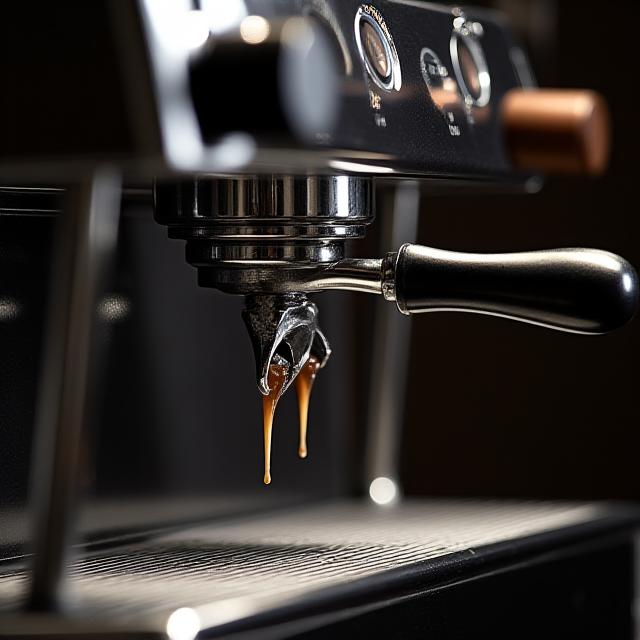 Dettaglio macchina da caffè industriale