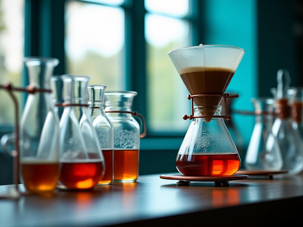 Caffè filtrato in fiala di vetro